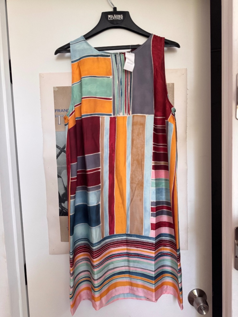 NWT LOFT Multicolor Striped Sleeveless Midi Shift Dress